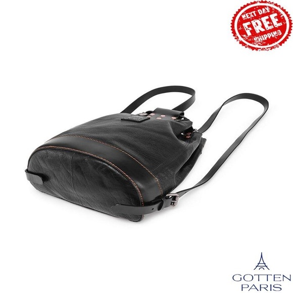 Women\'s Genuine Leather Canna Backpack Black Women\'s Bag main image 5